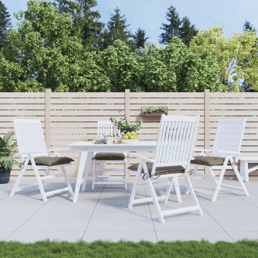 Coussins de chaise vidaxl 4 pcs 40x40x7 cm oxford tissu taupe