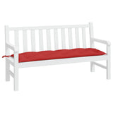 Vidaxl jardin banc coussin 150x50x7 cm oxford tissu rouge