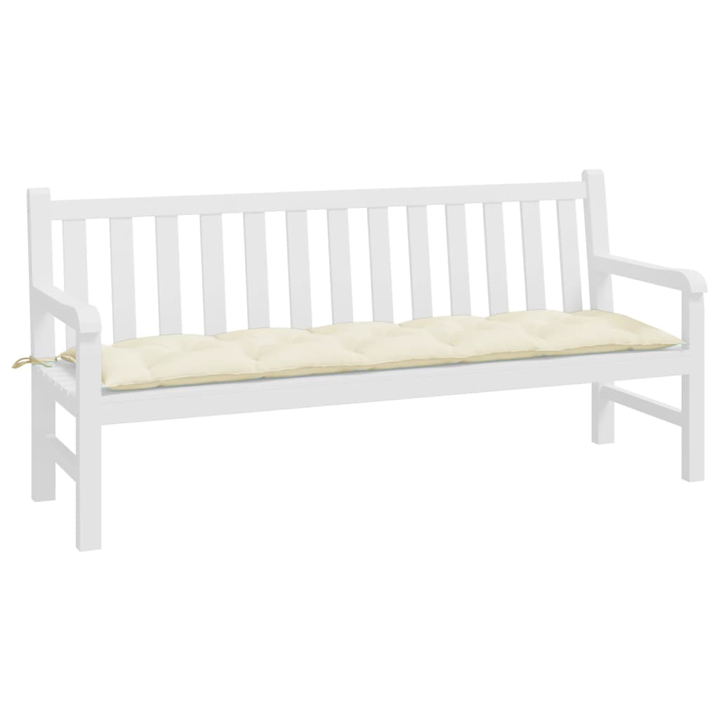 Vidaxl Garden Bench Pushion 180x50x7 cm Oxford Fabric Crèmewit