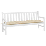 Vidaxl Garden Bench Pushion 180x50x7 cm Oxford Stof beige