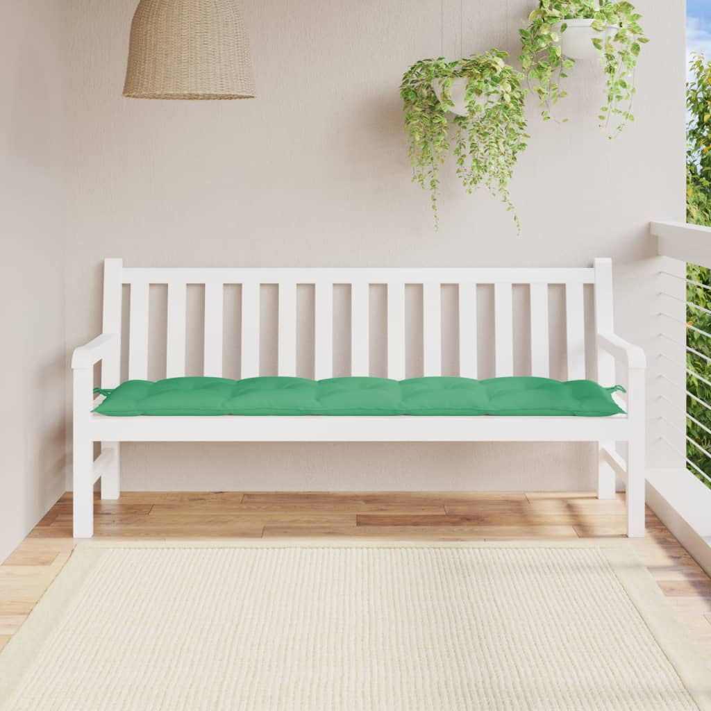 Vidaxl jardin banc coussin 180x50x7 cm oxford tissu vert