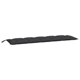 Vidaxl Garden Banc Cushion 180x50x7 cm Oxford tissu noir