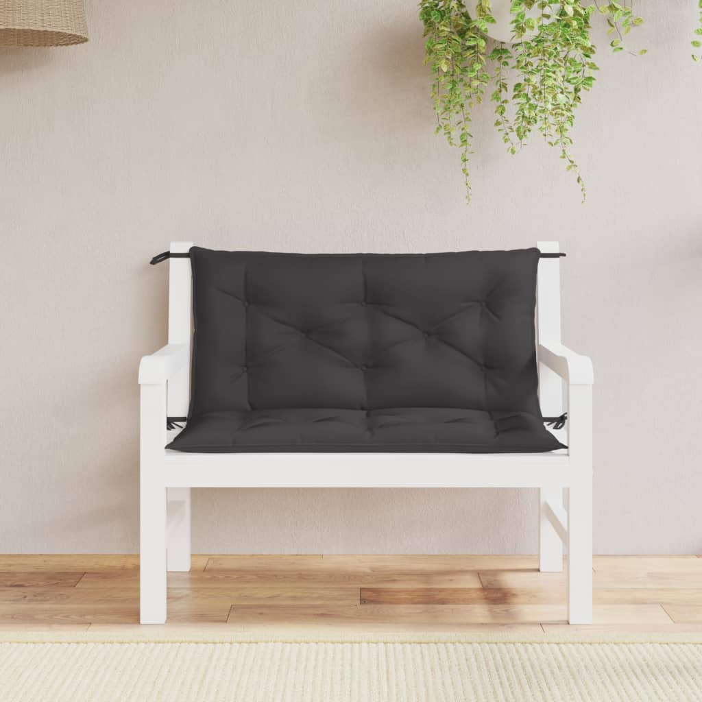 Vidaxl Garden Bench Cushion 100x (50+50) X7 CM Oxford Fabric Negro