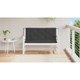 Vidaxl jardin banc coussin 120x (50 + 50) x7 cm Oxford tissu noir