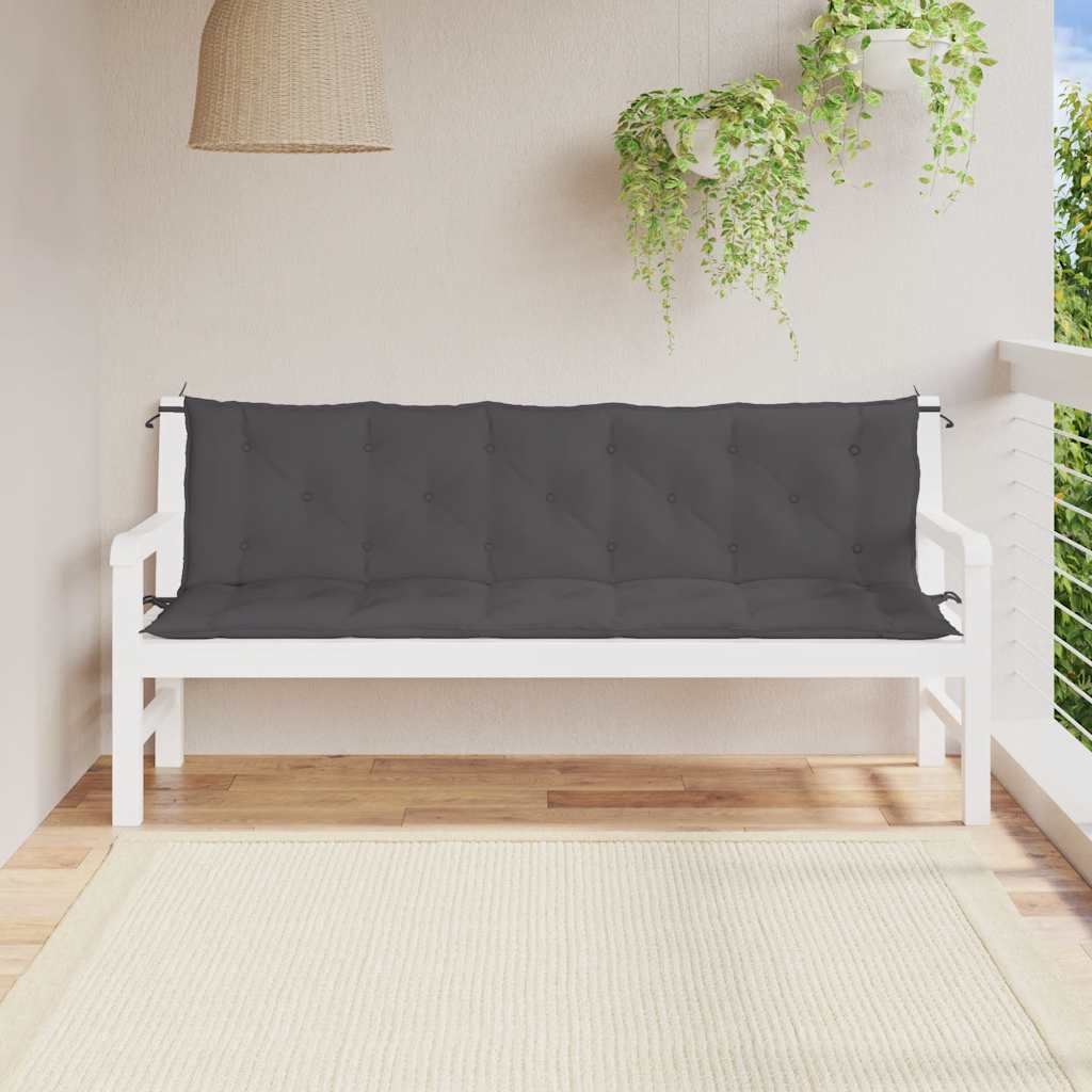 Vidaxl jardin banc coussin 180x (50 + 50) x7 cm Oxford tissu anthracite colored