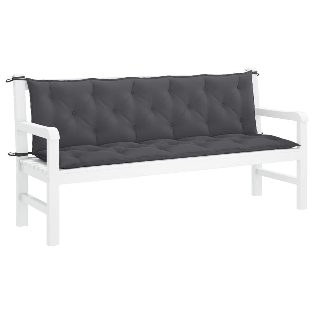 Vidaxl Garden Bench Kissen 180x (50+50) x7 cm Oxford Stoffanthrazitfarbe