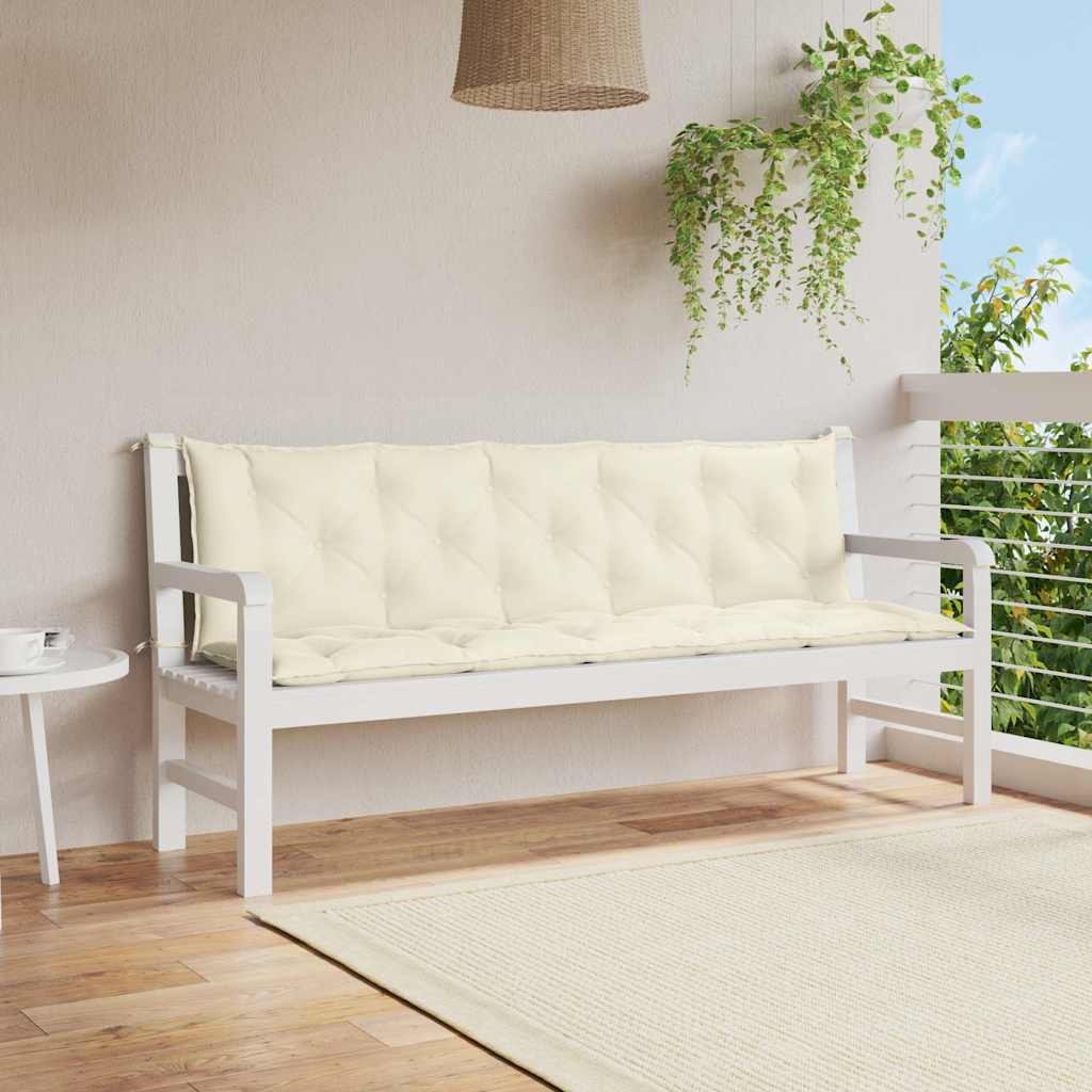 Vidaxl Garden Banc Cushion 180x (50 + 50) x7 cm Oxford Fabric Crèmewit