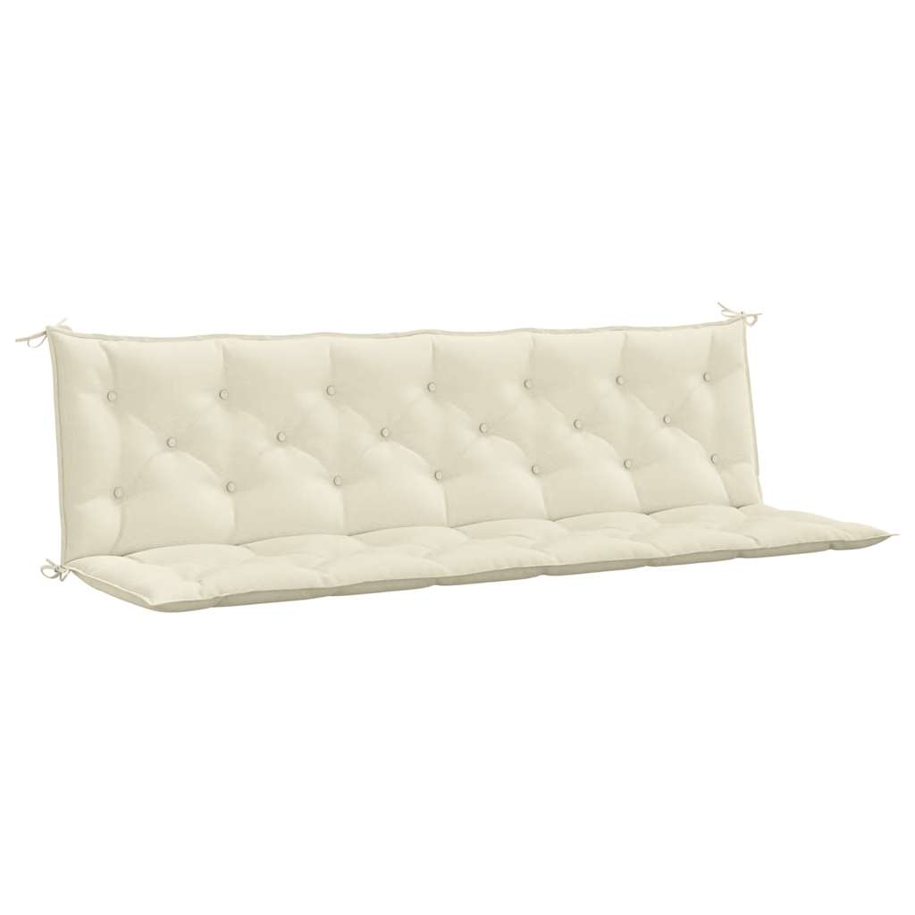 Vidaxl jardin banc coussin 200x (50 + 50) x7 cm oxford tissu crèmewit