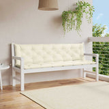 Vidaxl jardin banc coussin 200x (50 + 50) x7 cm oxford tissu crèmewit