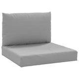 VidaXL coussins de palette 2 pcs tissu gris