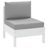 VidaXL coussins de palette 2 pcs tissu gris