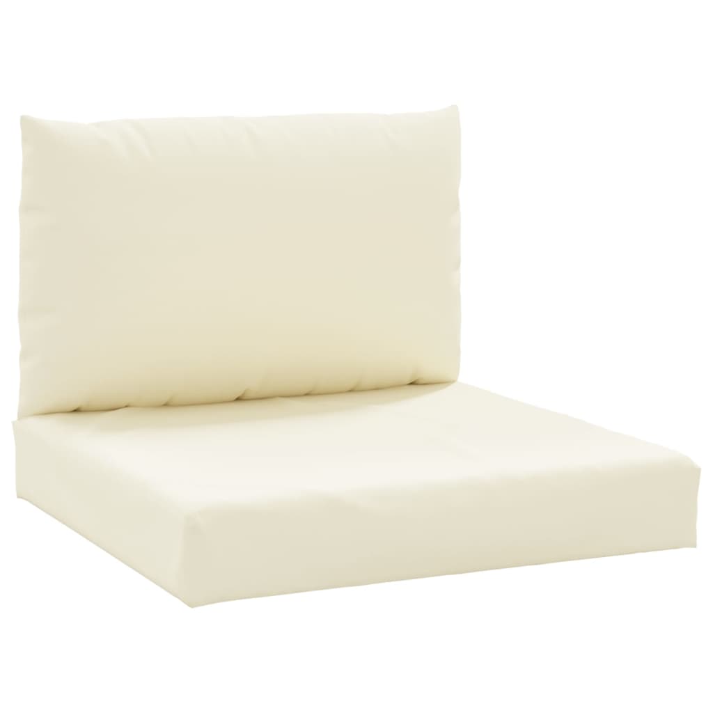 VidaXL coussins de palette 2 pcs tissu oxford blanc crème