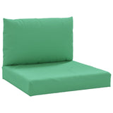 Coussins de palette vidaxl 2 st tissu vert