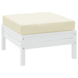 Coussin de palette Vidaxl 60x60x6 cm Crème de tissu oxford -colore