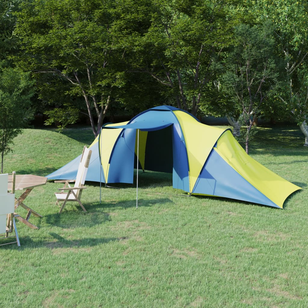 Tenda Vidaxl Blu e Giallo 6 persone