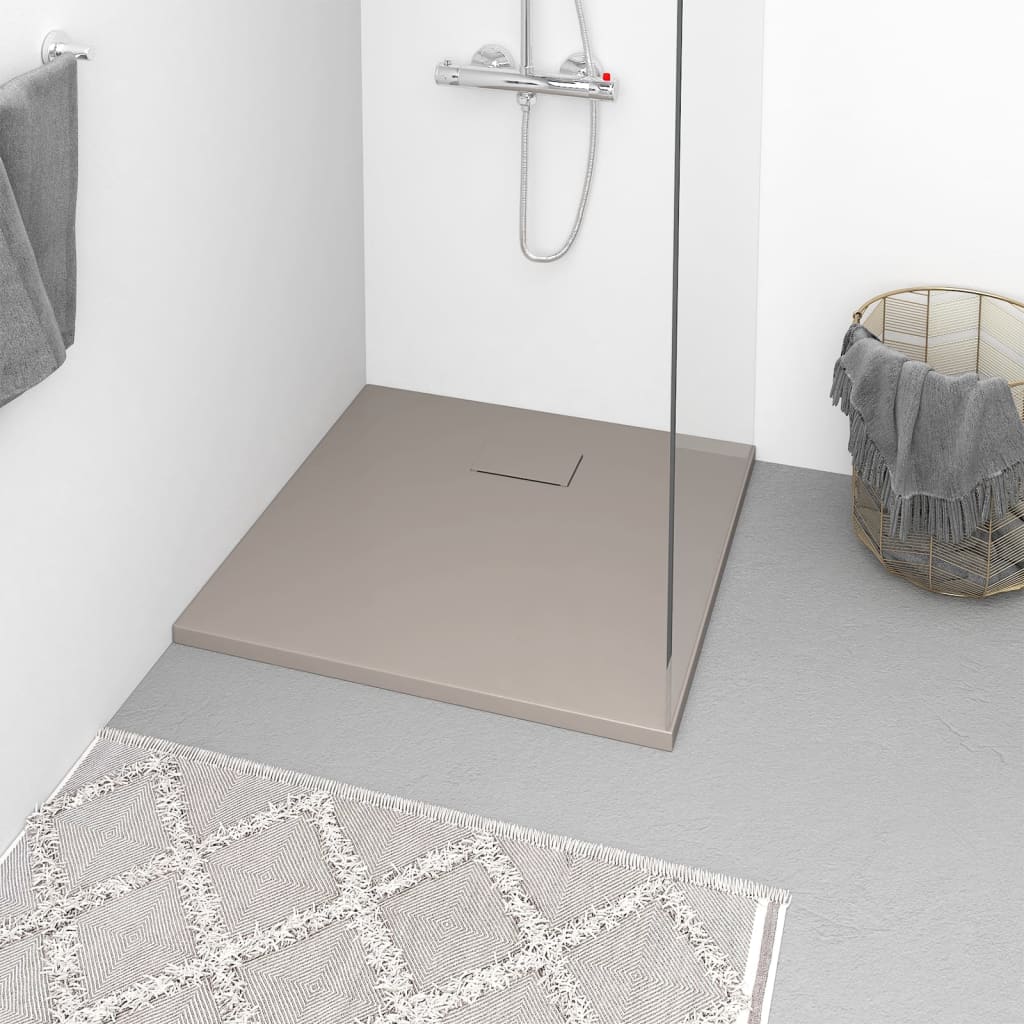 Vidaxl Shower Tray 90x90 cm SMC Brown