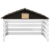 Couverture Vidaxl pour la tondeuse à gazon 78x74x54 cm Vurenhout noir et blanc