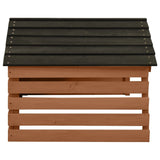 Couverture Vidaxl pour la tondeuse à gazon 78x74x54 cm Vurenhout Brun noir