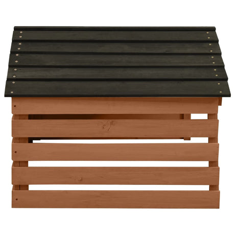 Couverture Vidaxl pour la tondeuse à gazon 78x74x54 cm Vurenhout Brun noir