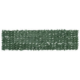 Écran de balcon Vidaxl avec feuilles vert foncé 300x75 cm