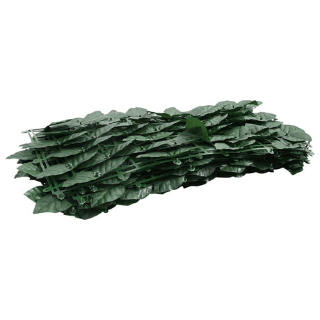 Écran de balcon Vidaxl avec feuilles vert foncé 300x100 cm