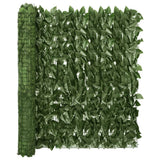 Vidaxl Balcony screen with dark green leaves 500x100 cm