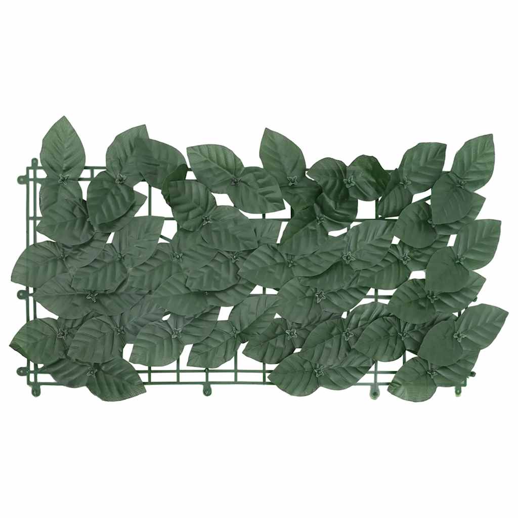 Écran de balcon Vidaxl avec feuilles vert foncé 400x150 cm