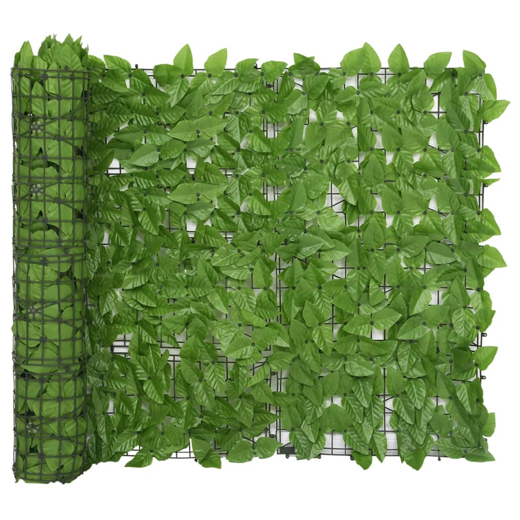 Vidaxl Balcony screen with green leaves 500x100 cm