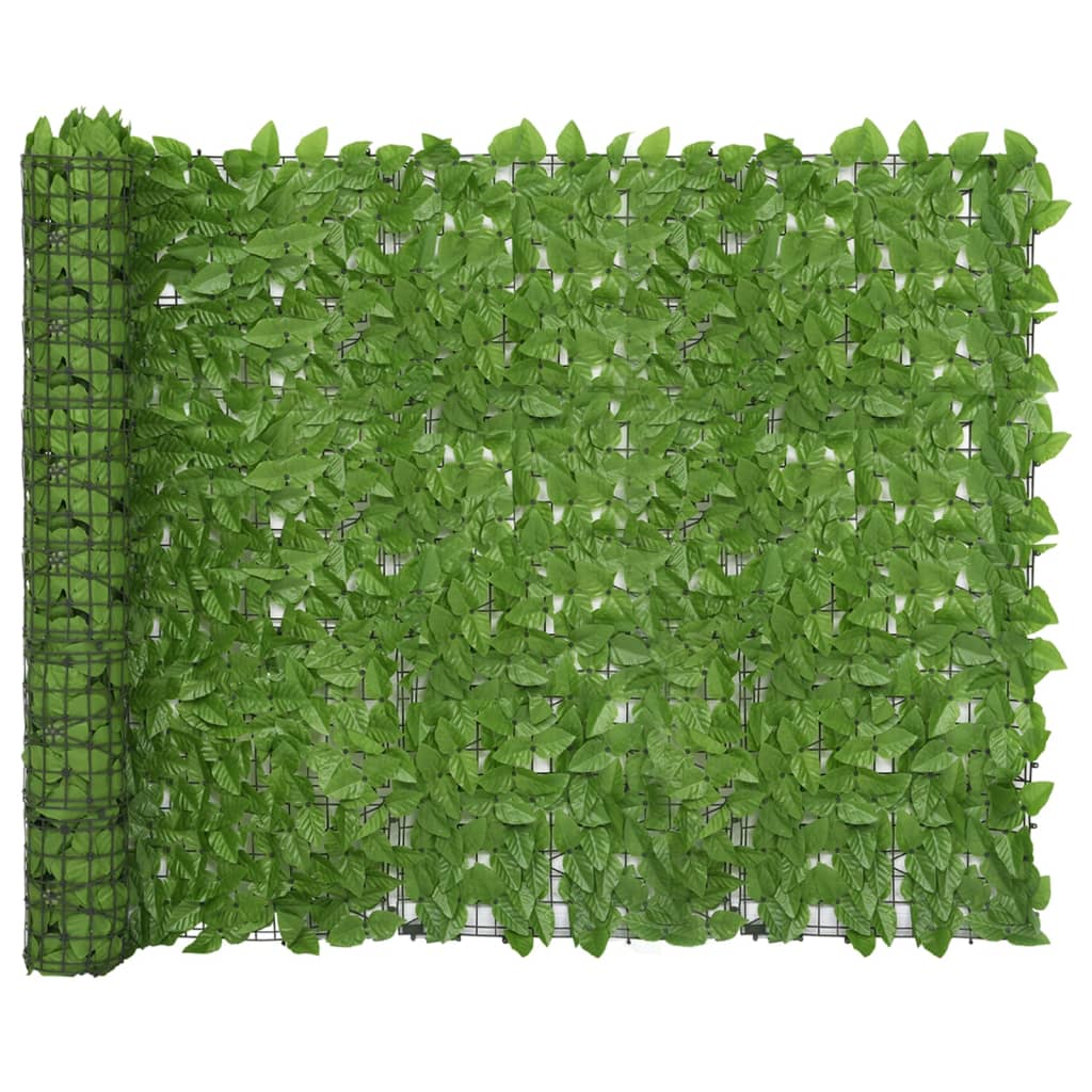 Vidaxl Balcony screen with green leaves 600x150 cm