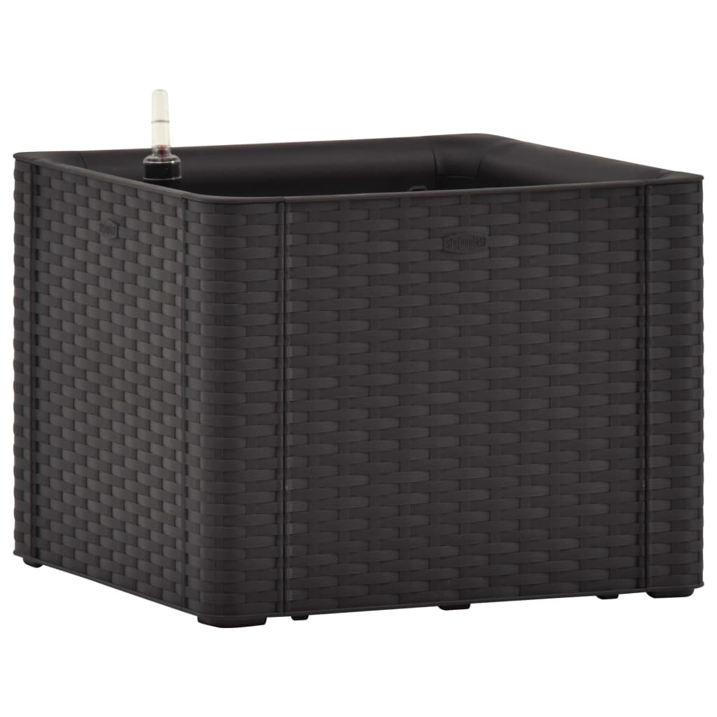 VIDAXL Planter høyt med selvtegnede system 43x43x33cm Anthracite