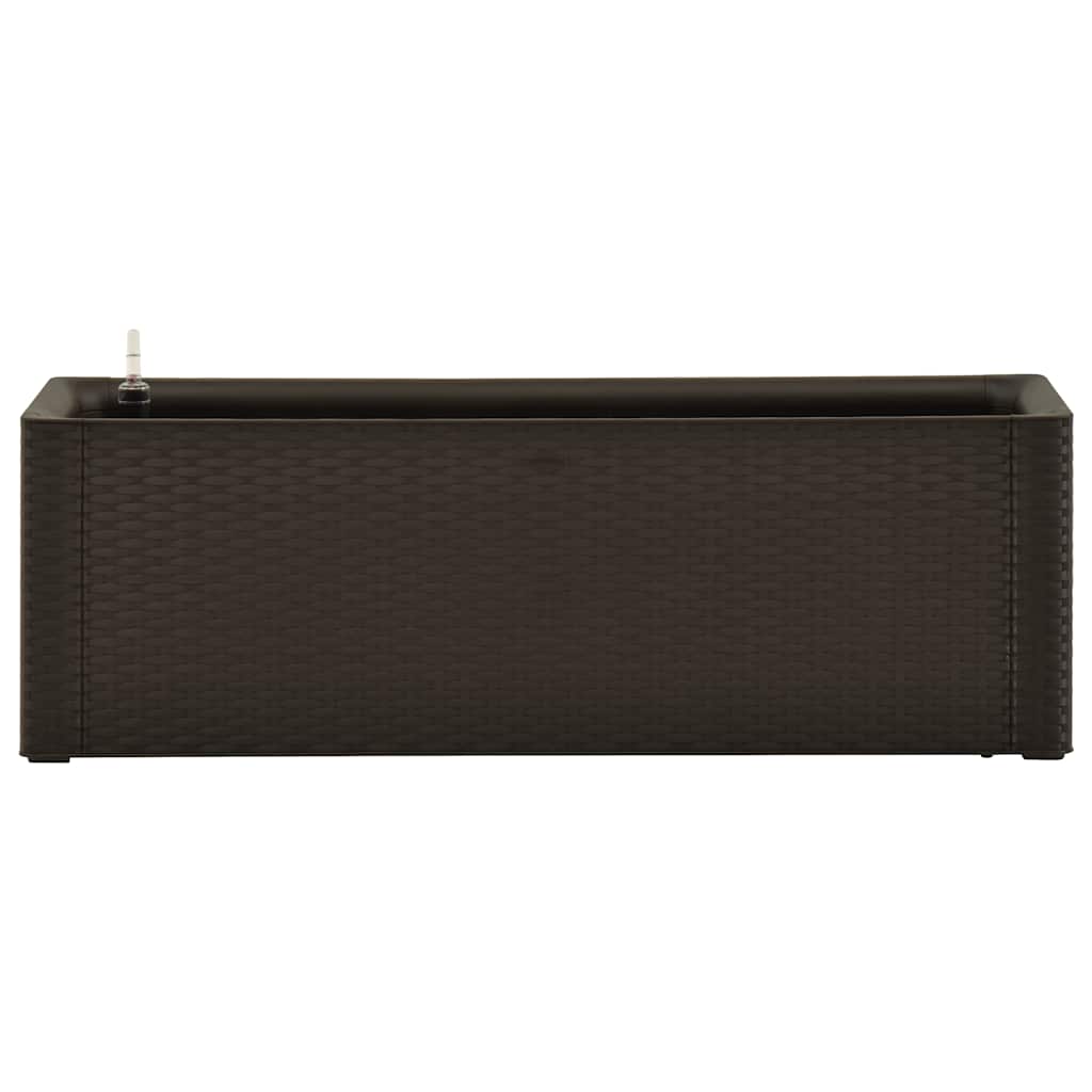 Vidaxl planteur élevé avec système auto-employé 100x43x33 cm mokka