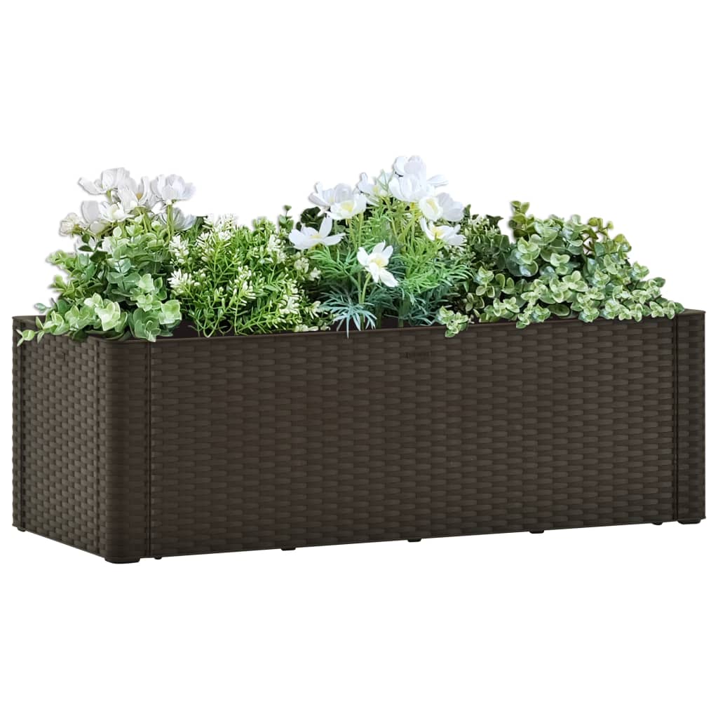 Vidaxl Planter vysoký se samostatně výdělečněkem 100x43x33 cm mokka