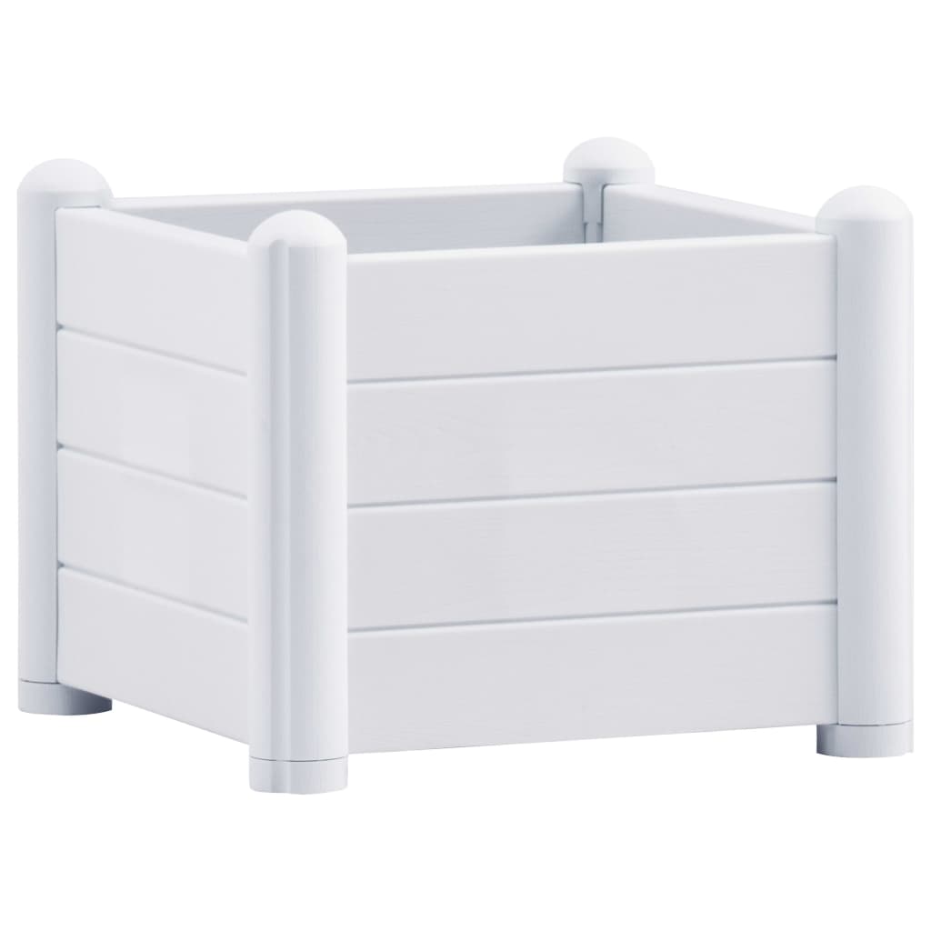 Vidaxl Planter zvedl 43x43x35 cm pp bílý