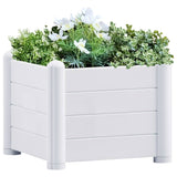 Vidaxl Planter zvedl 43x43x35 cm pp bílý