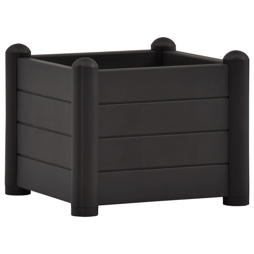Vidaxl Planter surélevé 43x43x35 cm PP anthracite