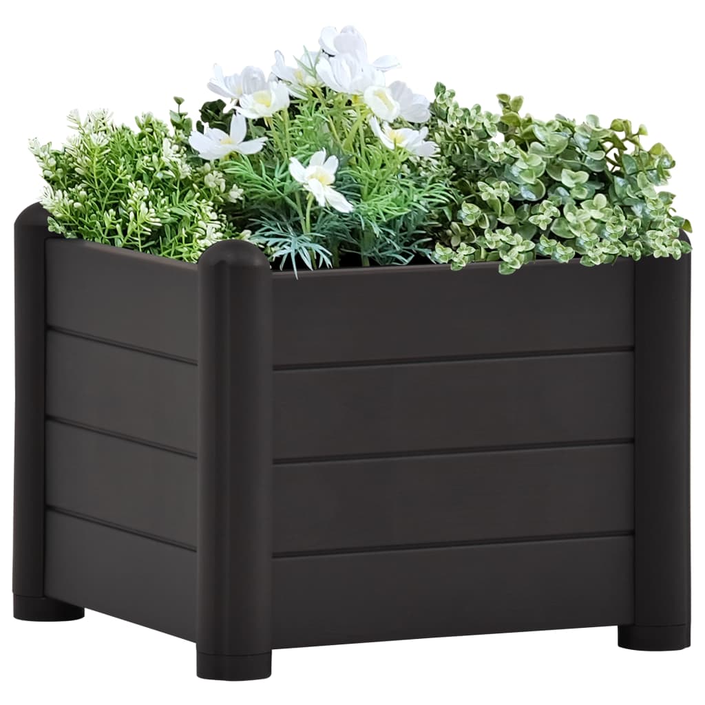 Vidaxl Planter surélevé 43x43x35 cm PP anthracite