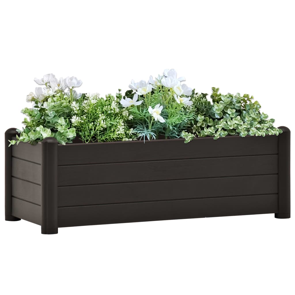 VidaXL Planter raised 100x43x35 cm pp anthracite