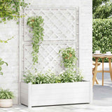 Vidaxl Plannet avec latwerk 100x43x142 cm pp blanc