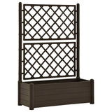 Jardinière Vidaxl avec Latwerk 100x43x142 cm PP mokka