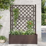 Jardinière Vidaxl avec Latwerk 100x43x142 cm PP mokka