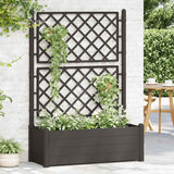 Planteur vidaxl avec latwerk 100x43x142 cm pp anthracite