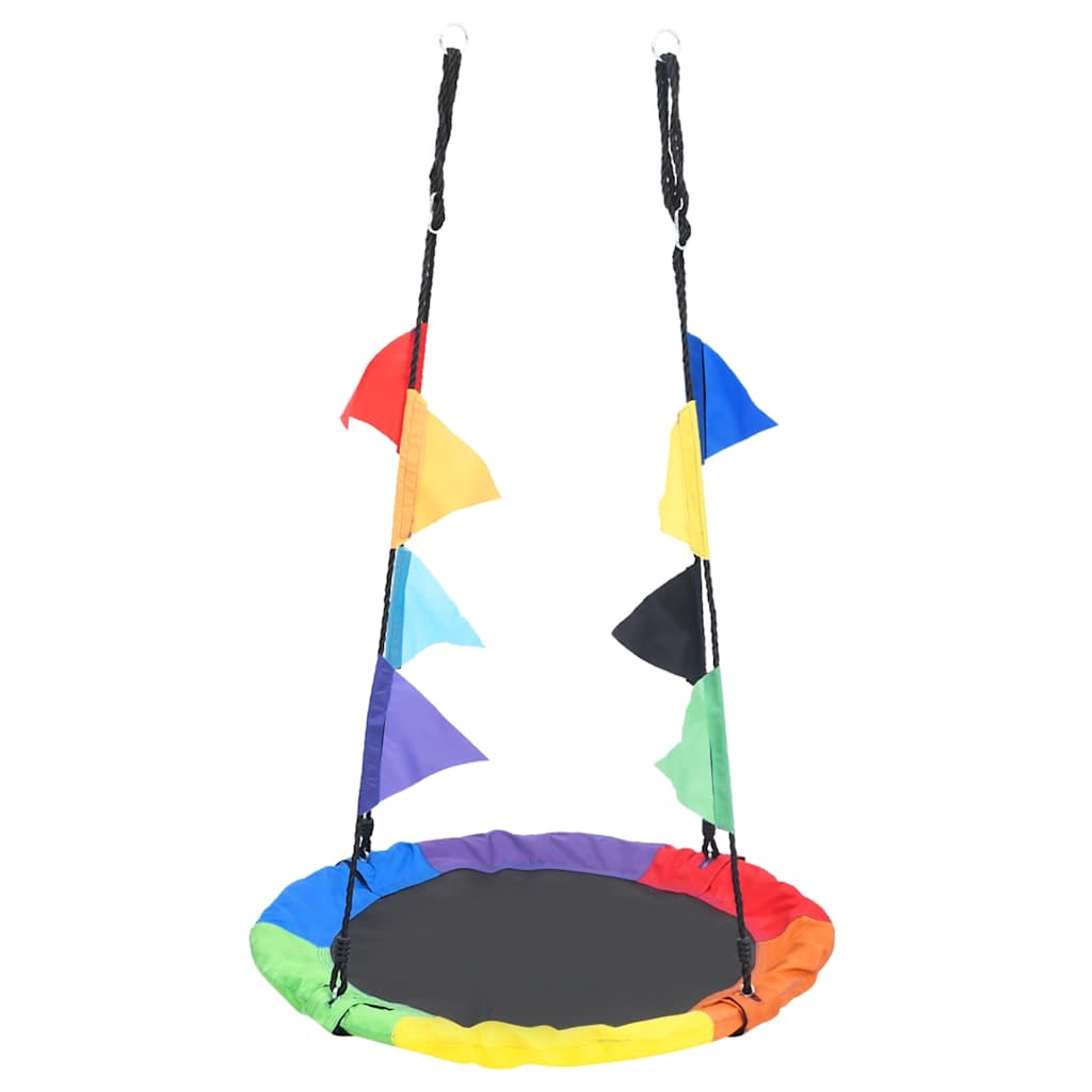 Vidaxl Nest Swing mit Flaggen 100 cm Regenbogen -gelenkt