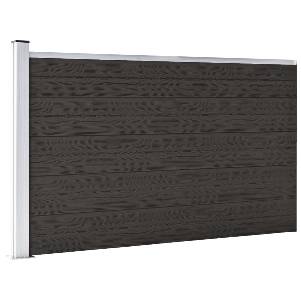 Vidaxl Fence Panel 175x105 CM HKC Black