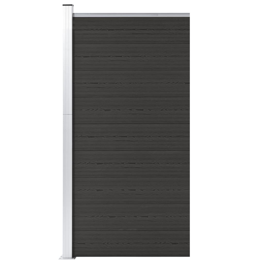 Vidaxl Fence Panel 95x186 CM HKC Black