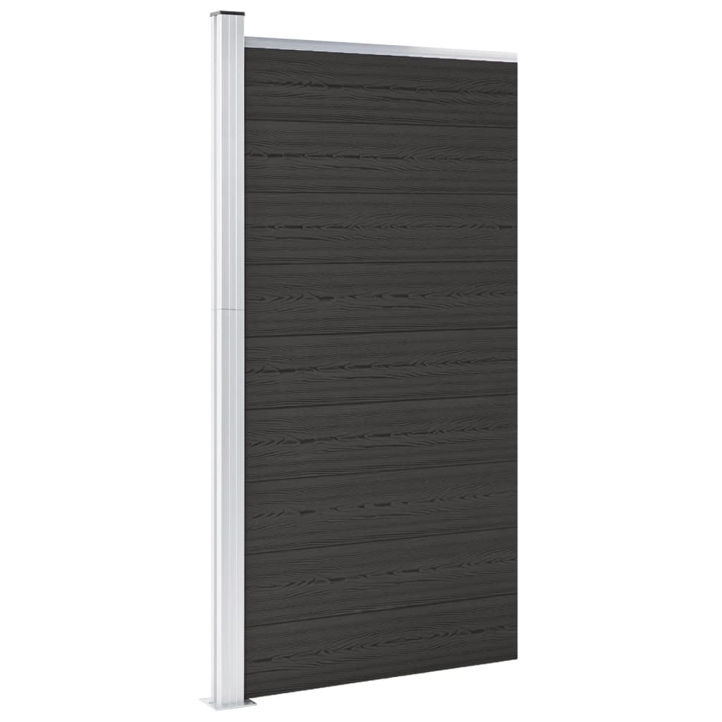 Vidaxl Fence Panel 95x186 CM HKC Black