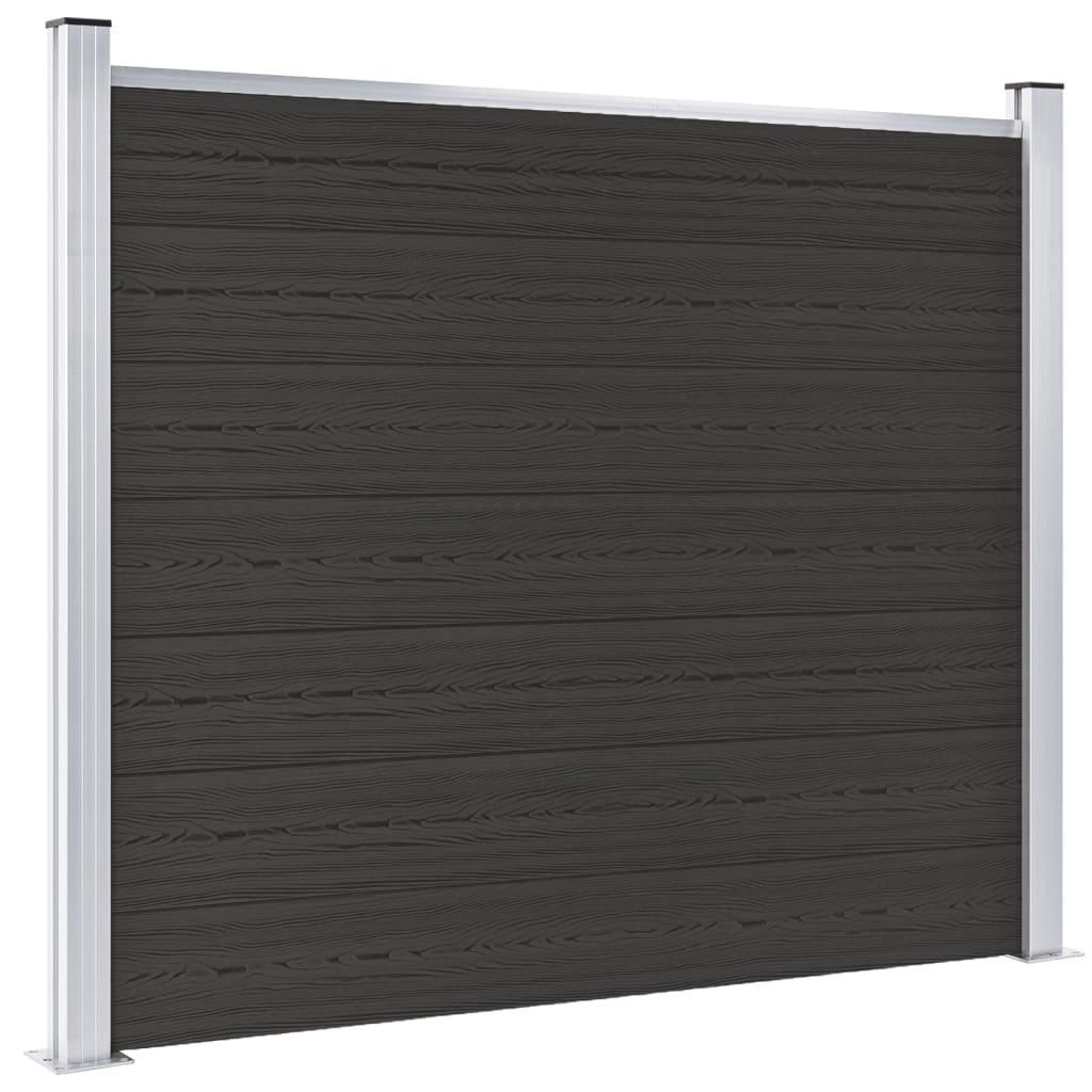 Vidaxl Fence Panel 180x146 CM HKC Black