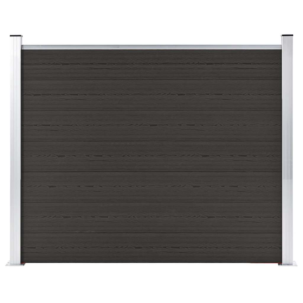 Panneau de clôture Vidaxl 180x146 cm HKC Black
