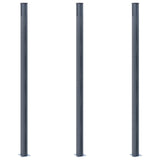 Vidaxl Fence Posts 3 st 185 cm en aluminium gris foncé