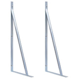Vidaxl Support Brackets Fence Post 2 St Galvanized Steel