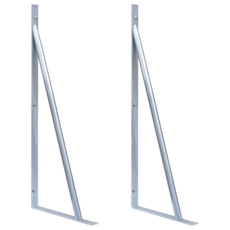Vidaxl Support Brackets Fence Post 2 St Galvanized Steel